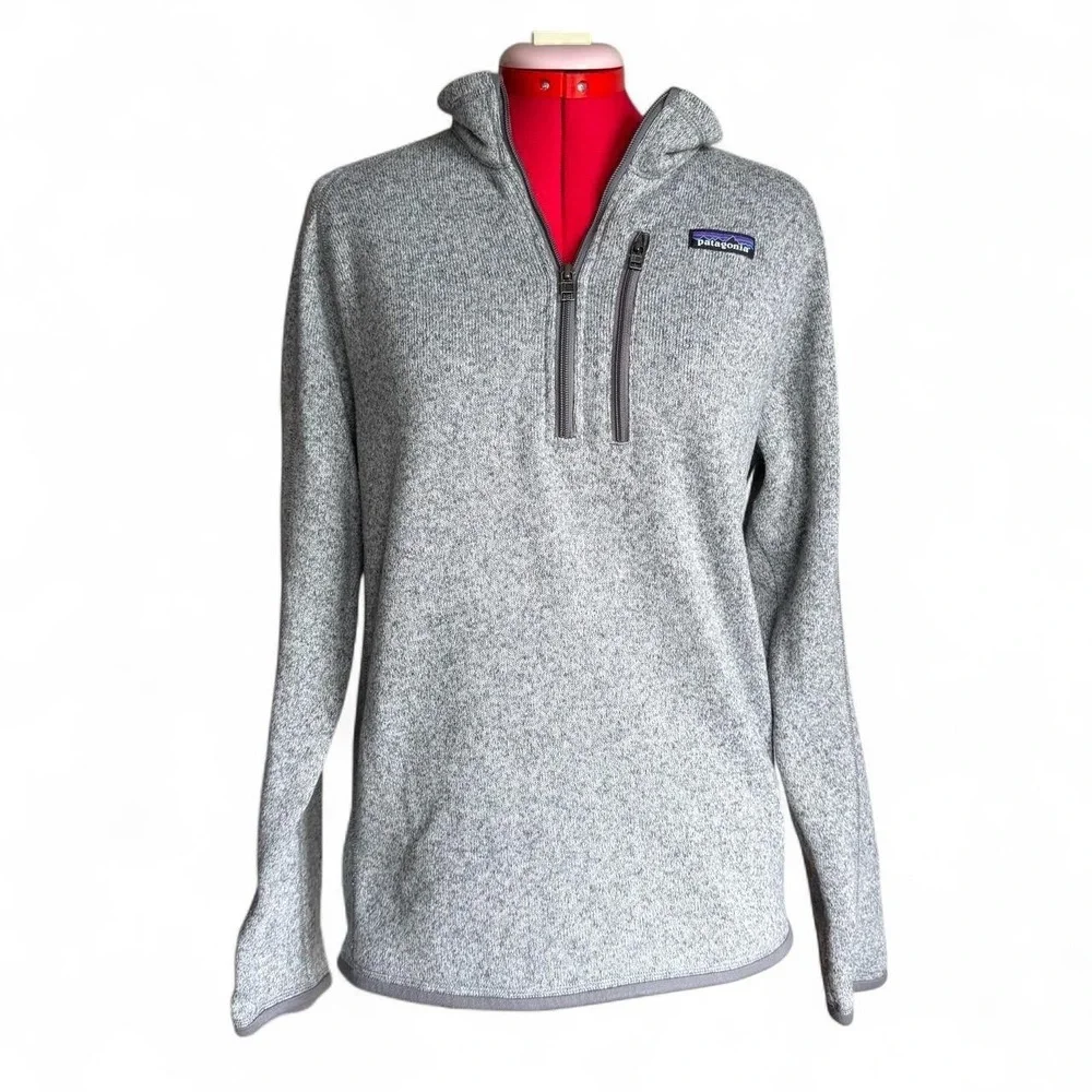 Patagonia Better Sweater Quarter-Zip Fleece Pullover Mens Medium Stonewash Grey